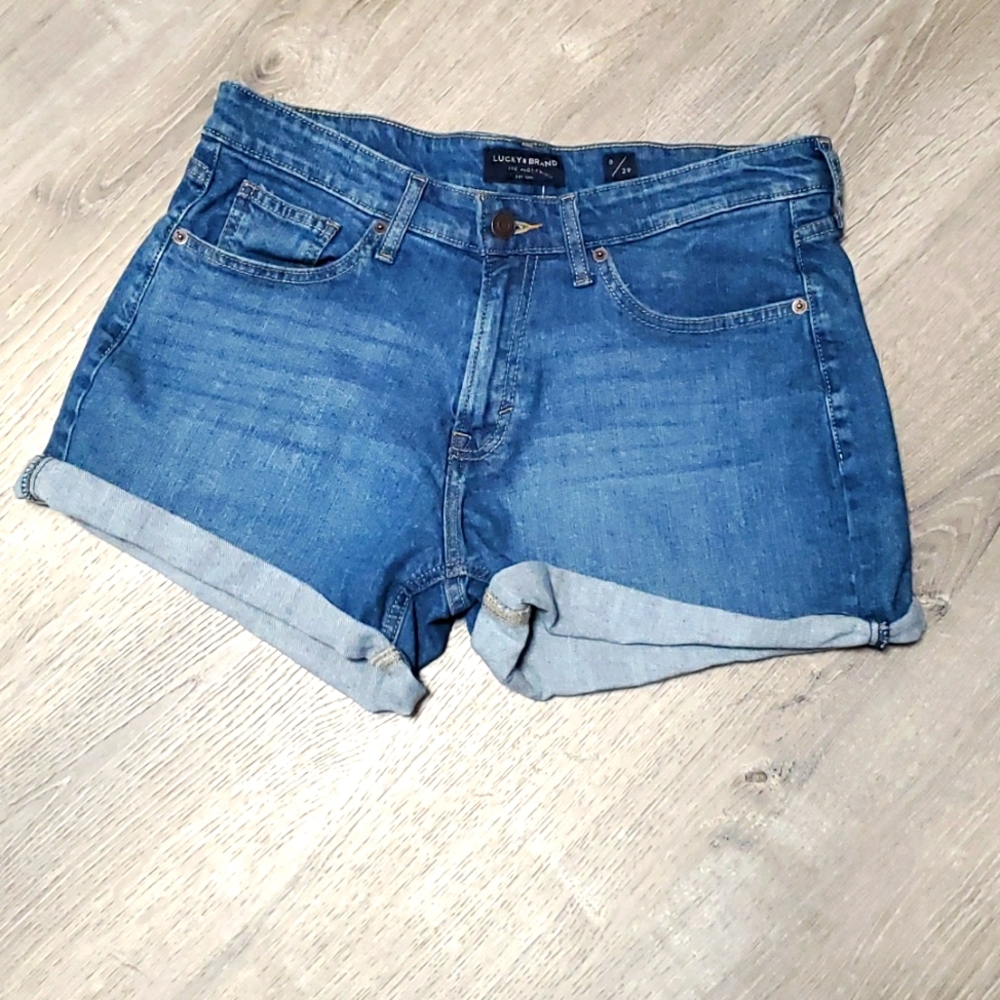 Lucky Brand denim jean shorts women size 8/29